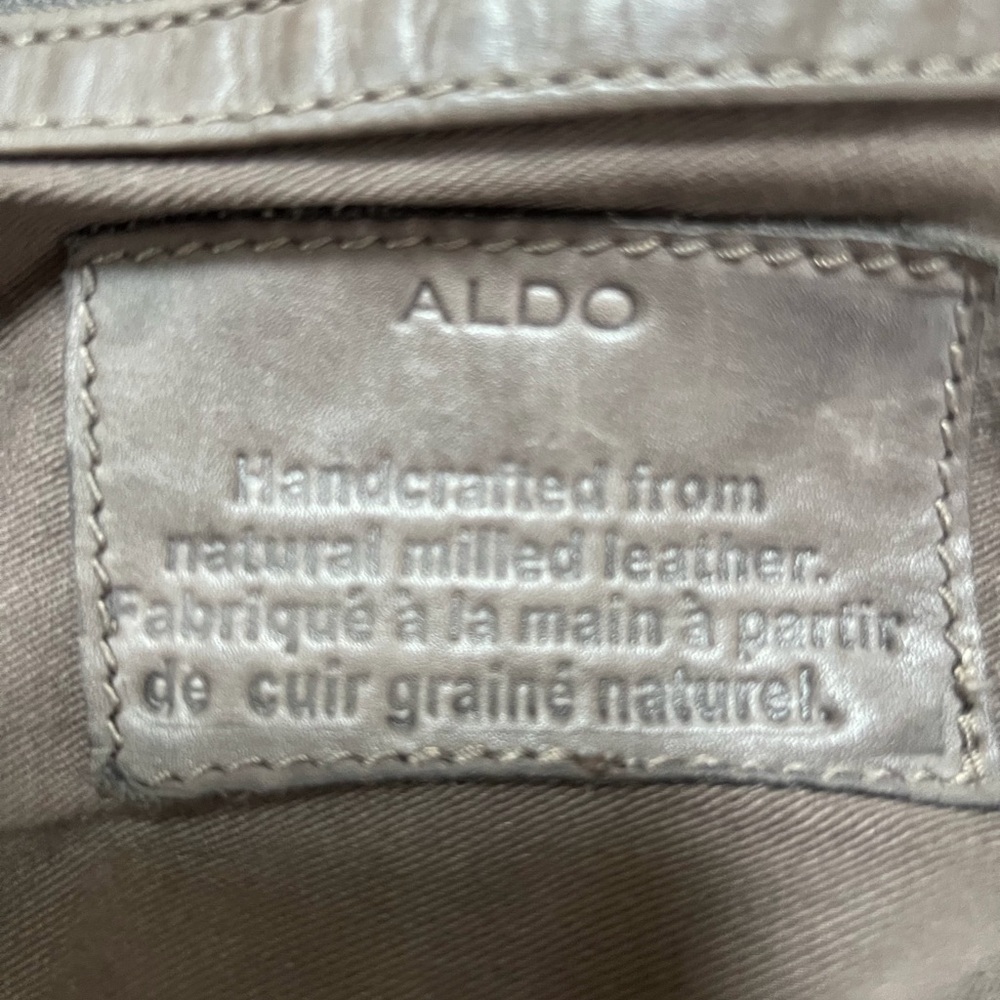 Aldo Rare Vintage Handcrafted Natural Milled Genuine Leather Boho Crossbody Bag - Picture 3 of 11